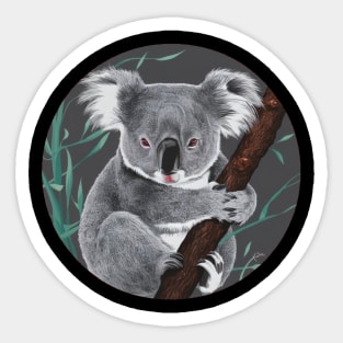 Forlorn Koala Japanese Art Print Sticker